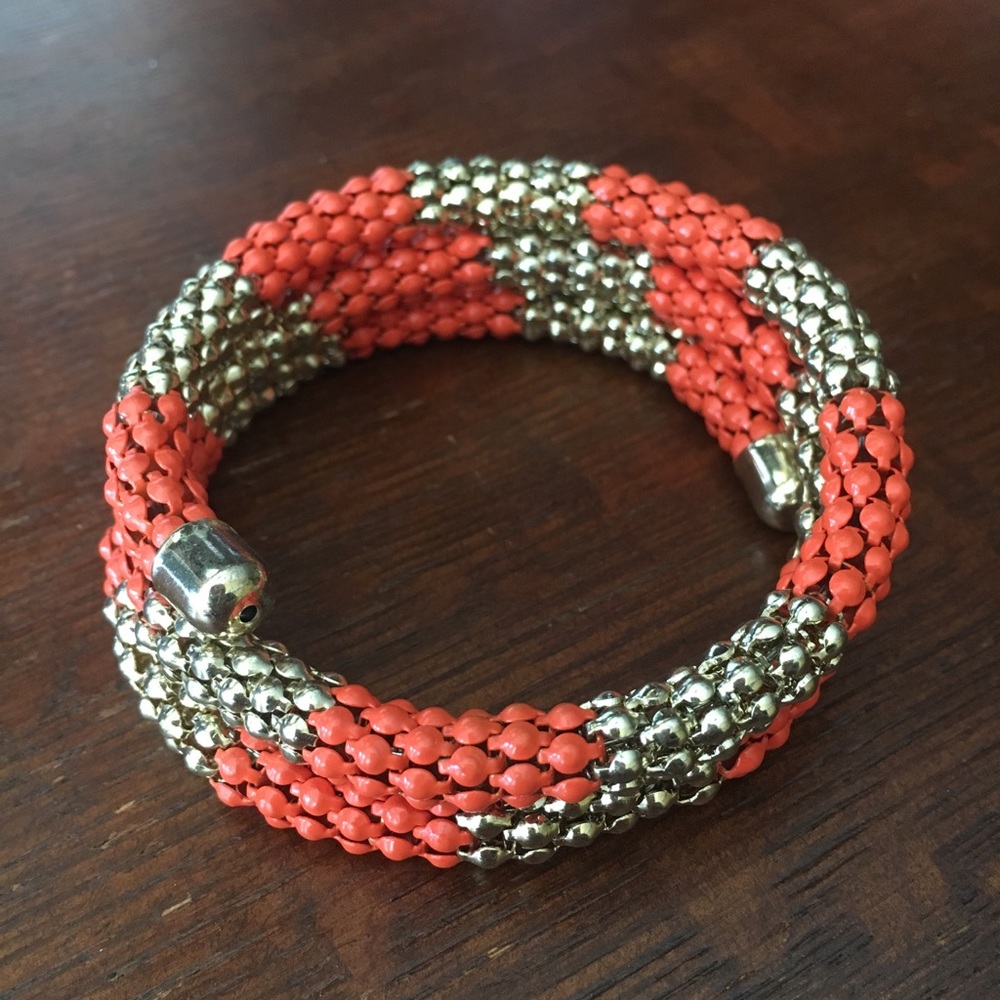 Xhilaration gold and orange bracelet